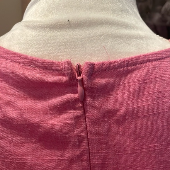 Francescas Pink Linen Tie Front Dress - Picture 5 of 9